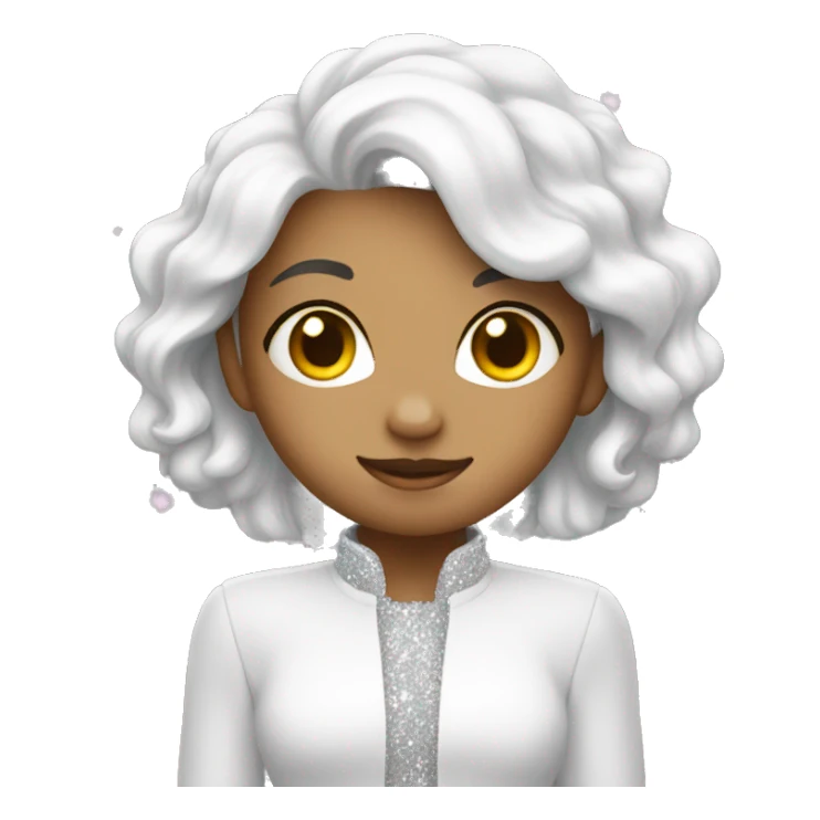 White love with sparkle sticker