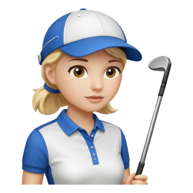 Girl playing golf sticker