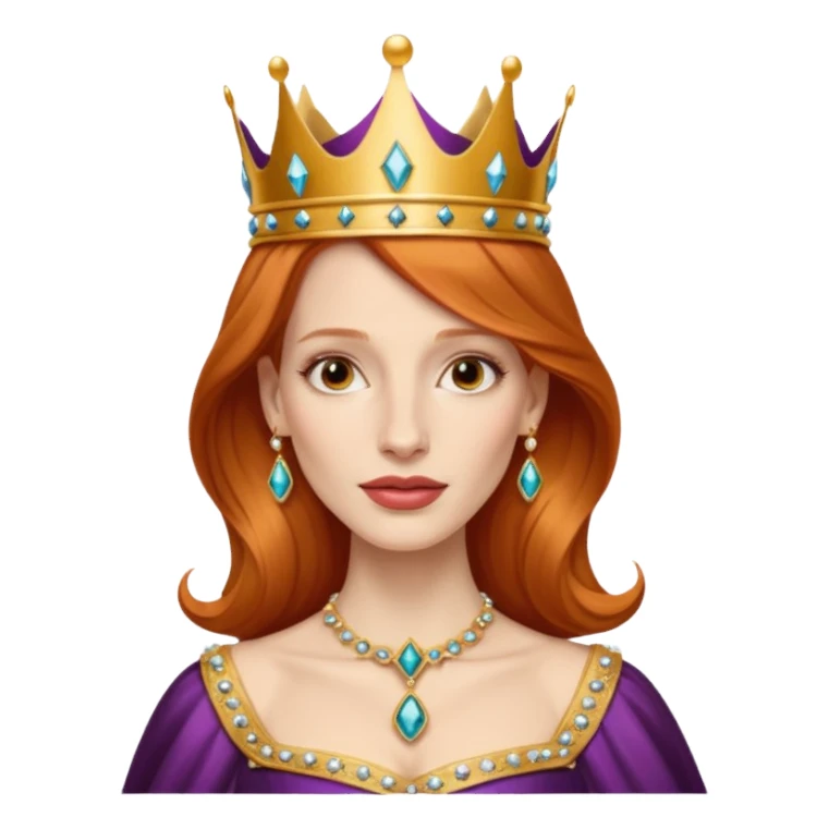 Jessica Chastain, as a queen sticker