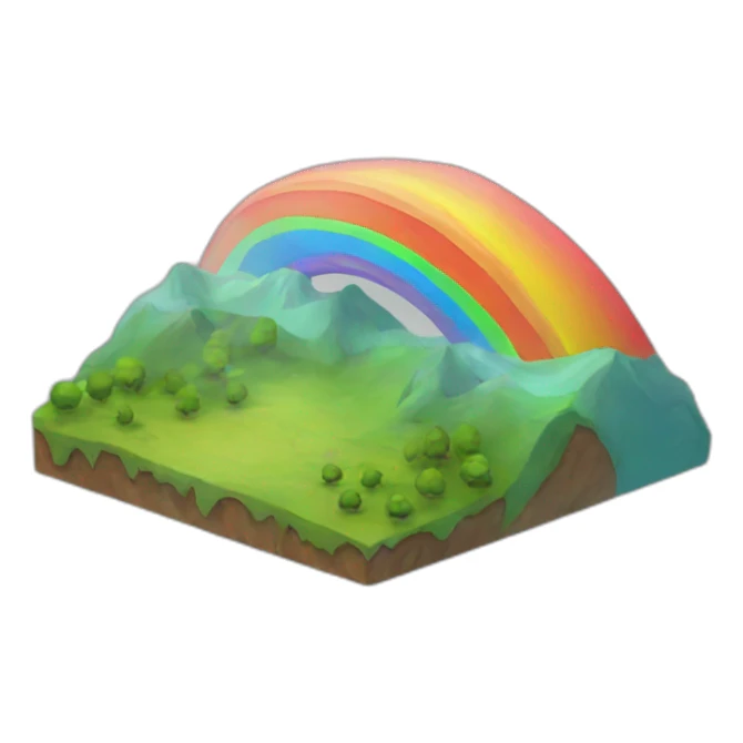 Rainbow hill sticker