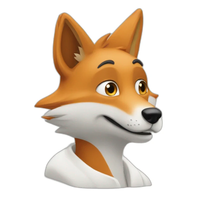 Un renard blanc à neuf queues sticker