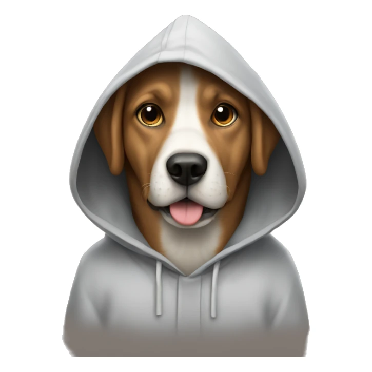 Dog wearing hoodi sticker