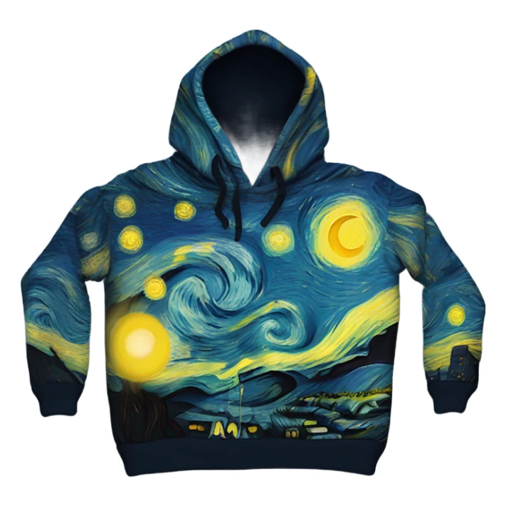 Starry night hoodie  sticker