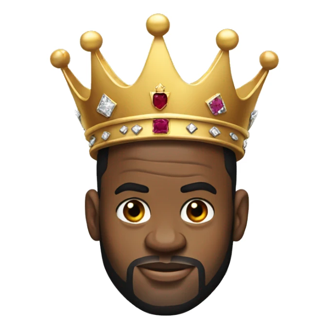 Lebron James with a king crown  sticker