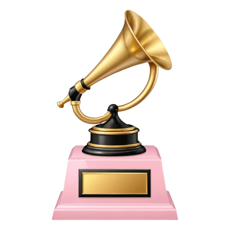 light pink Grammy trophy sticker