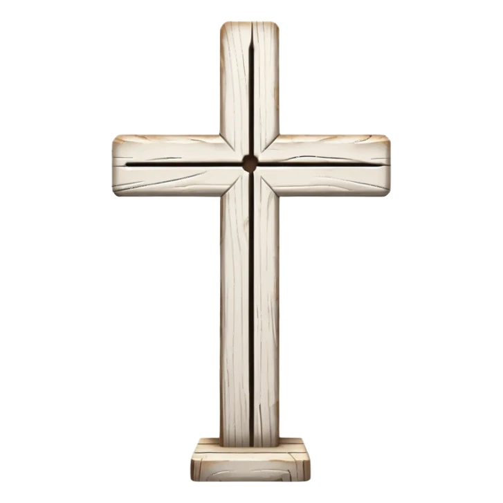 White cross sticker