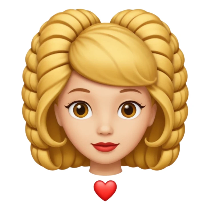 heart with a 1960s hairdo sticker