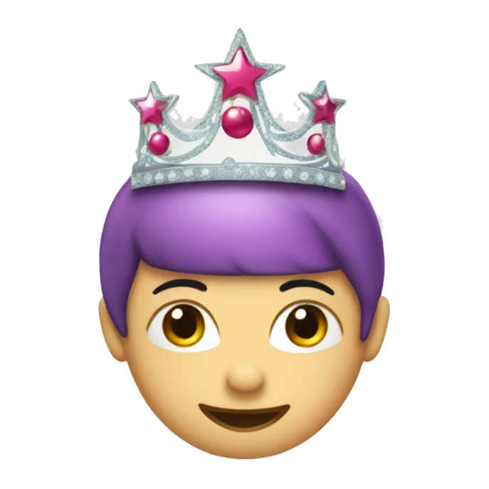 christmas hat with tiara sticker