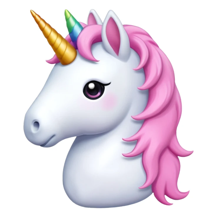 A unicorn plushie with a pink bow sticker