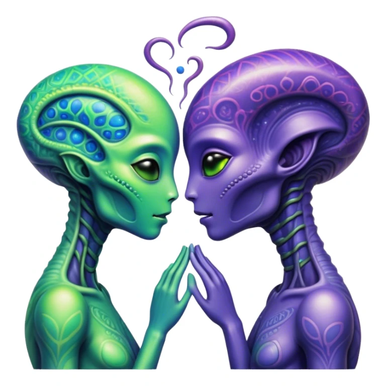 Alien couple  sticker