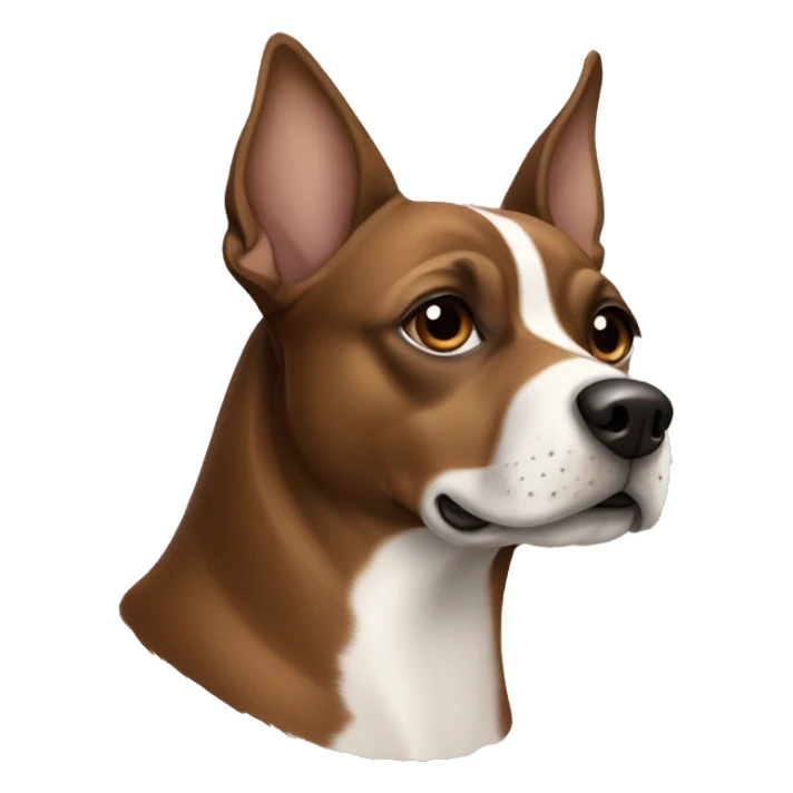 brown Braque Francais dog  sticker