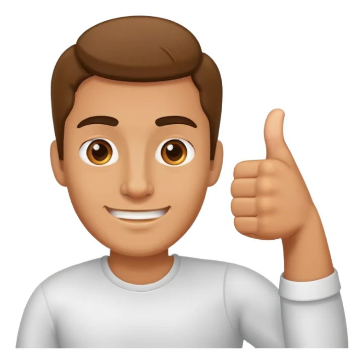 Man with thumb up sticker