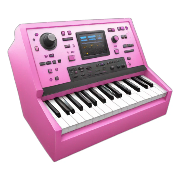 pink synthesizer sticker