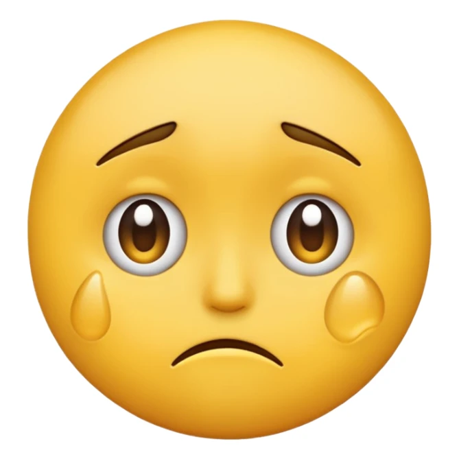 lose emoji disappointed face with tear sticker