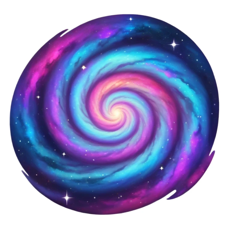 galaxy with colorful nebula sticker