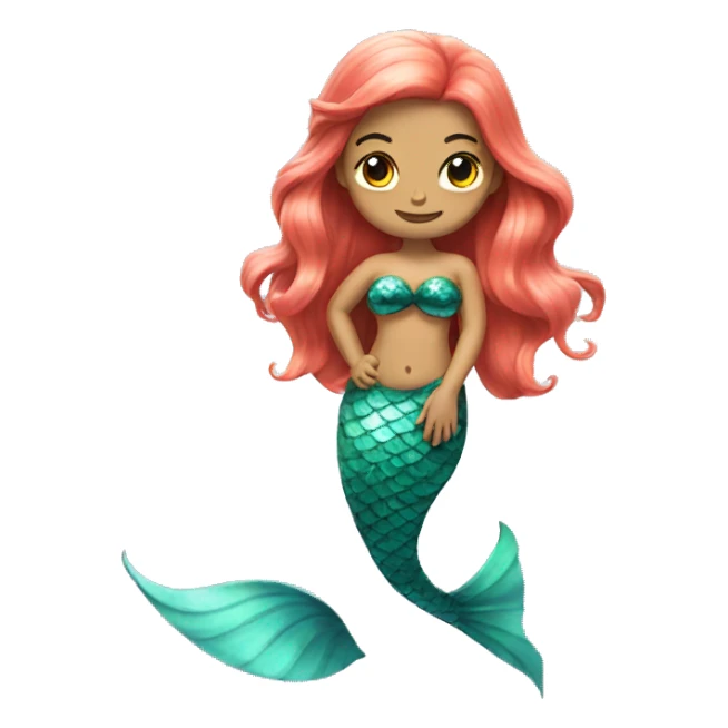 Mermaid with sparkle tail sticker