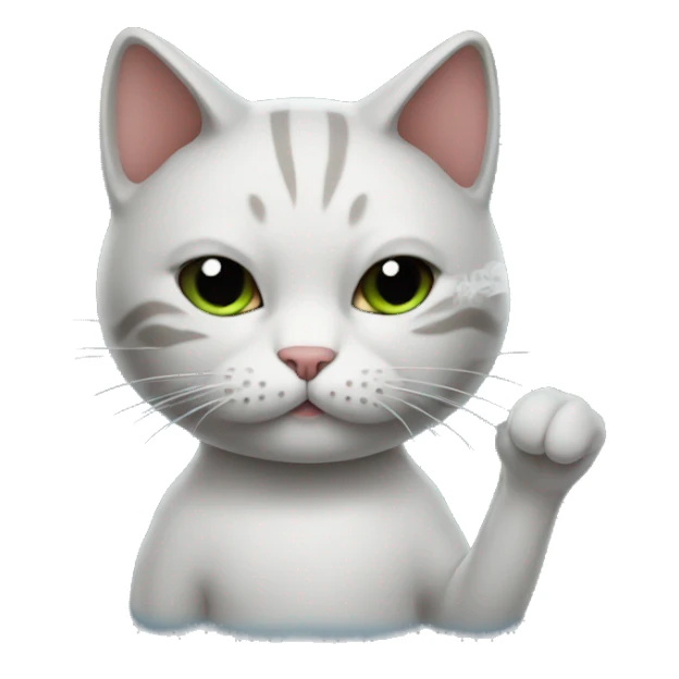 smoking kitty sticker