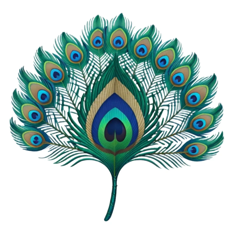 Peacock feather emoji sticker