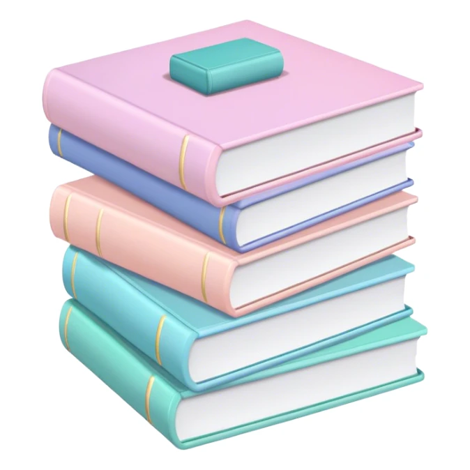 pastel books sticker