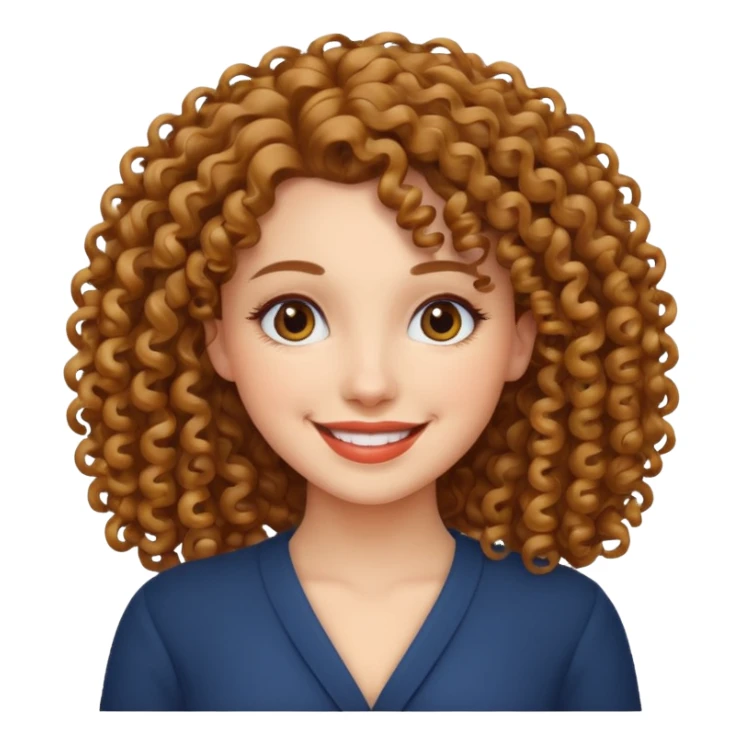 curly haired beautiful lady  sticker