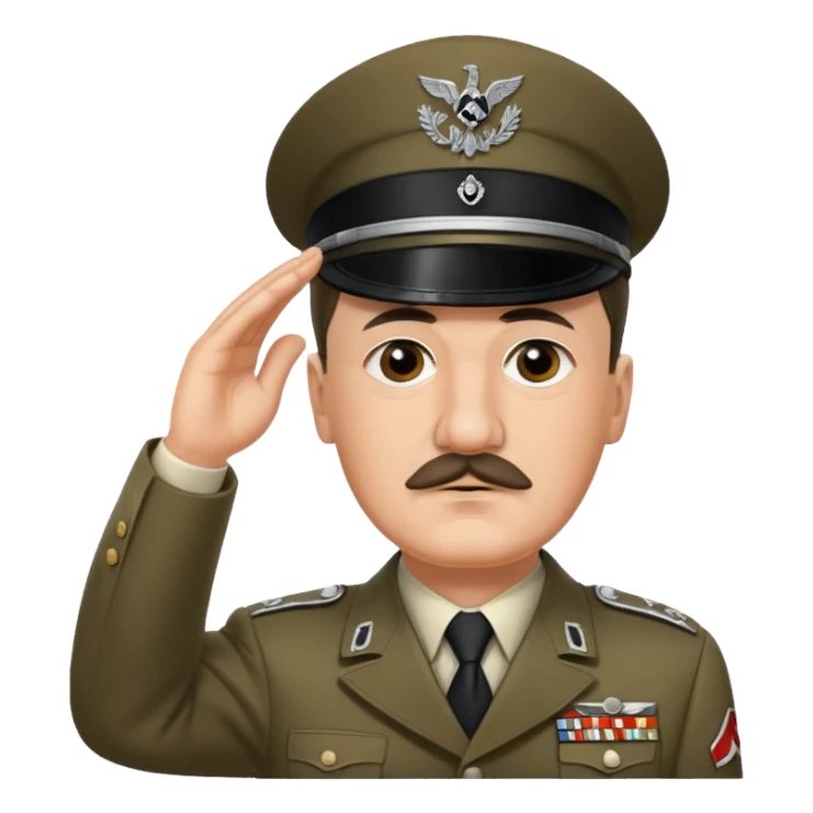 Adolf Hitler saluting  sticker