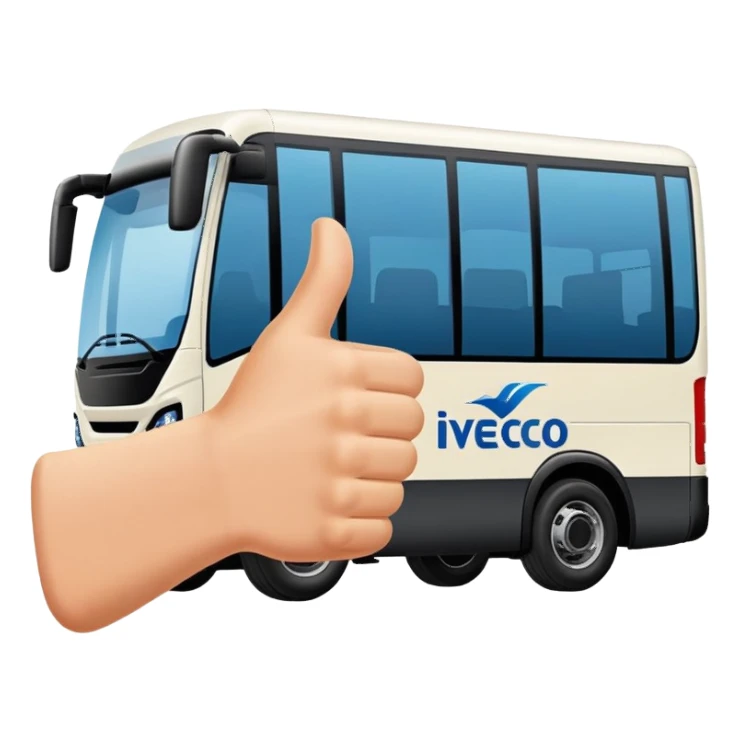 thumbs up with offical logo Iveco Bus sticker