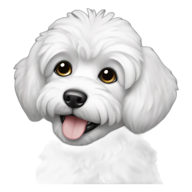 perro caniche blanco y negro sticker