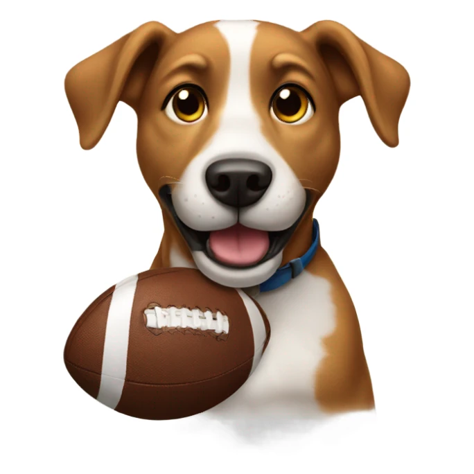 Dog playing football  sticker