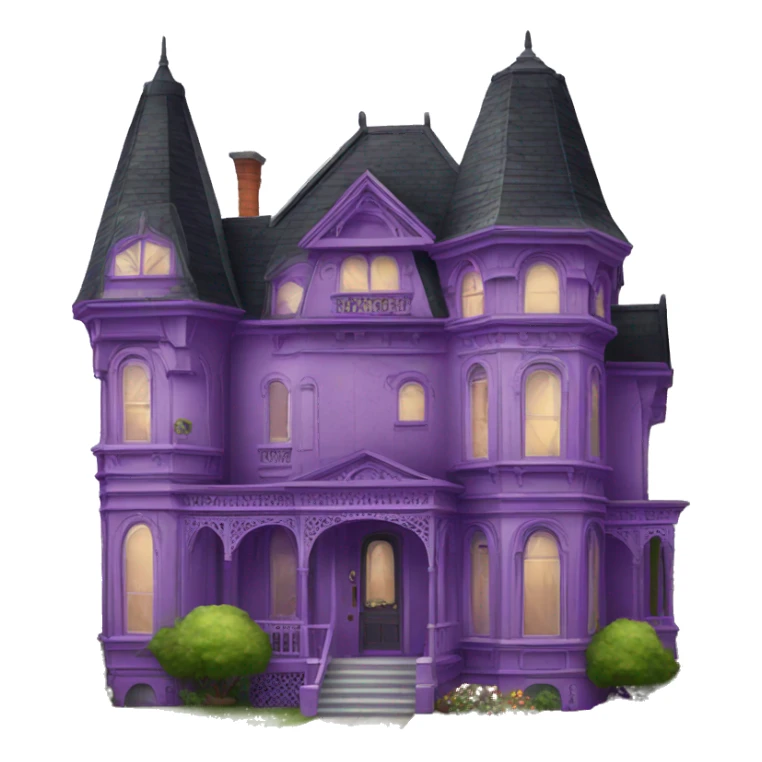 Purple Victorian mansion  sticker