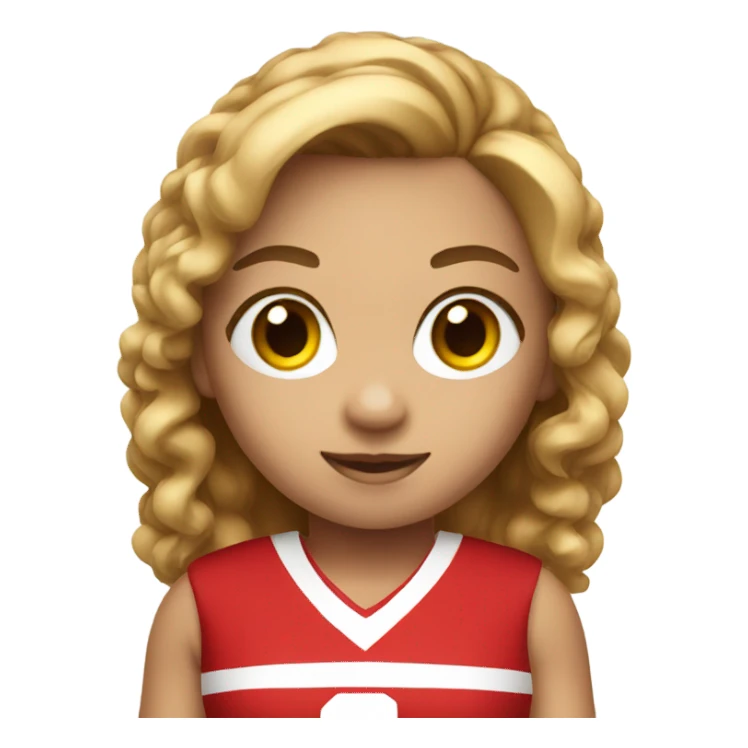 Cheerleader red uniform  sticker