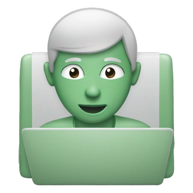 Sage green laptop sticker