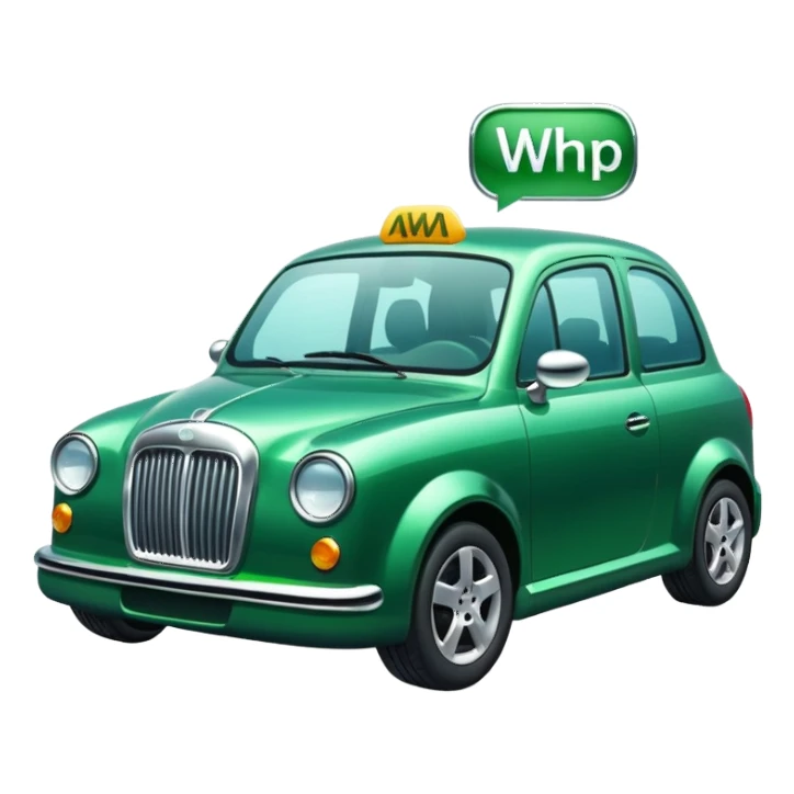 Coche verde de whatsapp sticker