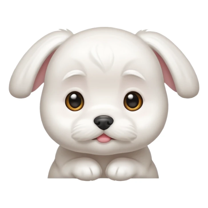 white baby maltese sticker