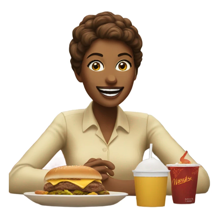 Lisa Barlow eating Wendy’s  sticker