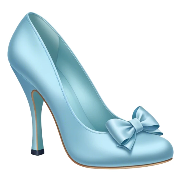 pastel blue heel with bow sticker