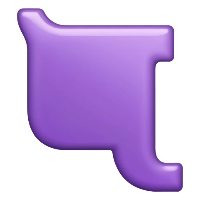 purple letter I sticker