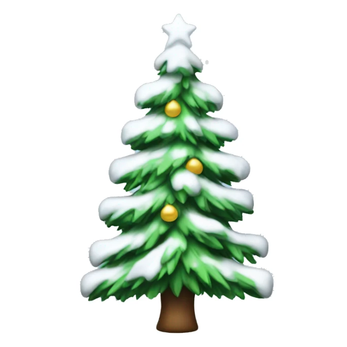 Snowy Christmas tree sticker