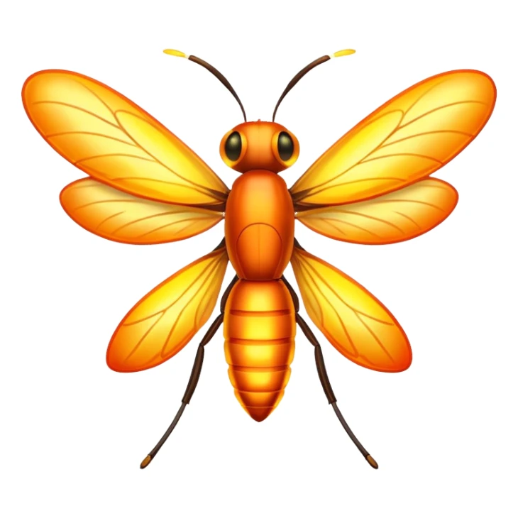 Firefly with flame wings sticker