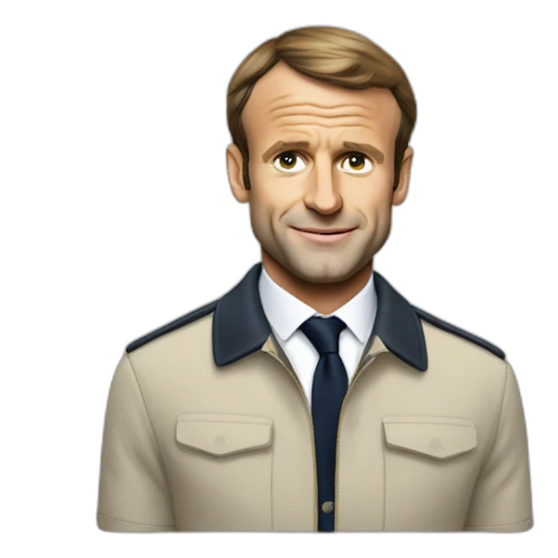 Emmanuel macron wearing polo sticker