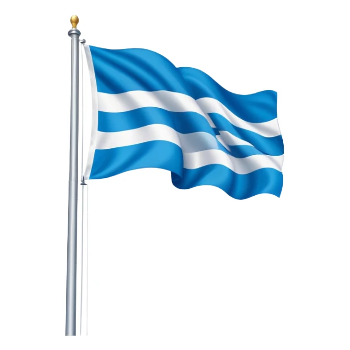 Bavarian flag on a flagpole sticker