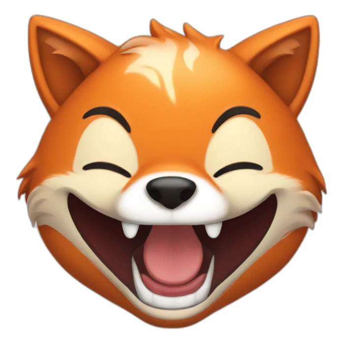 fox laughing sticker