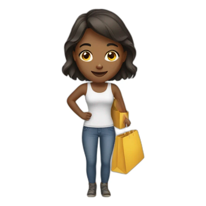shopping woman sticker
