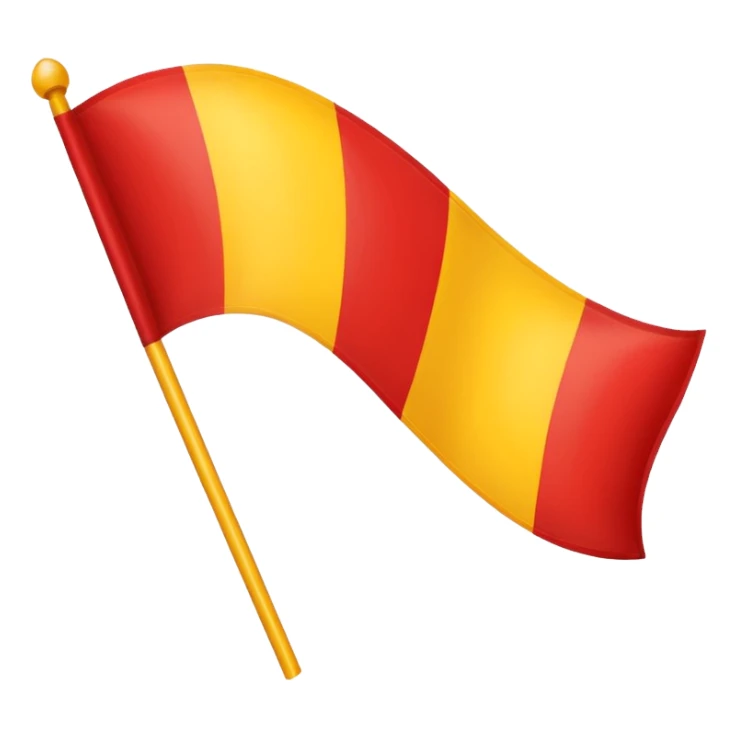 yellow and red flag 2 vertical stripes sticker