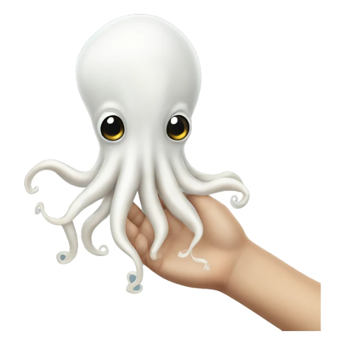 white squid things on a hand sticker