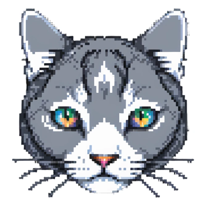 cat face sticker