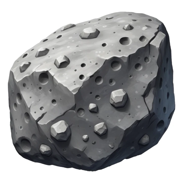 rocky asteroid in space sticker