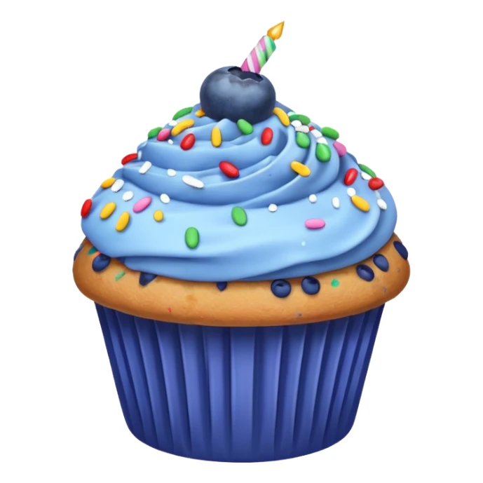 Blueberry Muffin celebrating birthday sticker