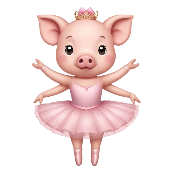 Balerina pig sticker