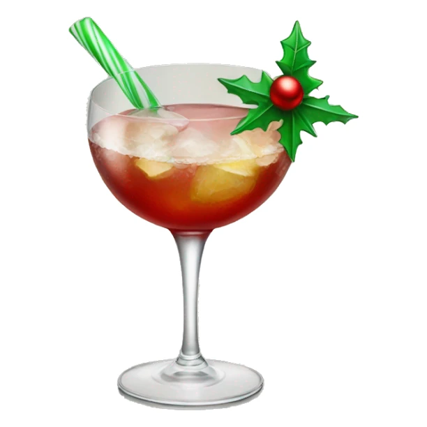Christmas cocktail sticker