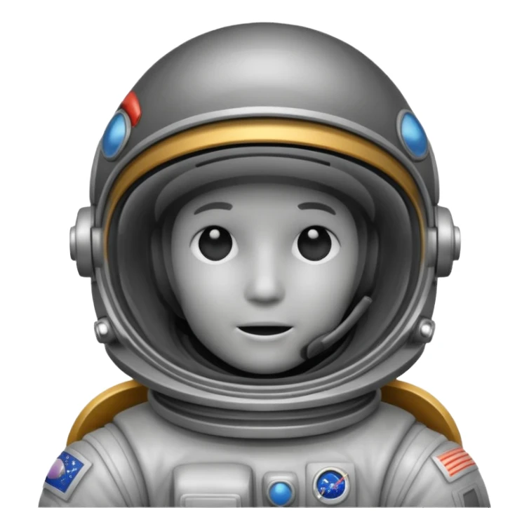 empty dark grey astronaut helmet sticker